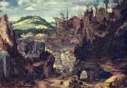 Cornelis van Dalem Landschaft mit Hirten oil painting on canvas